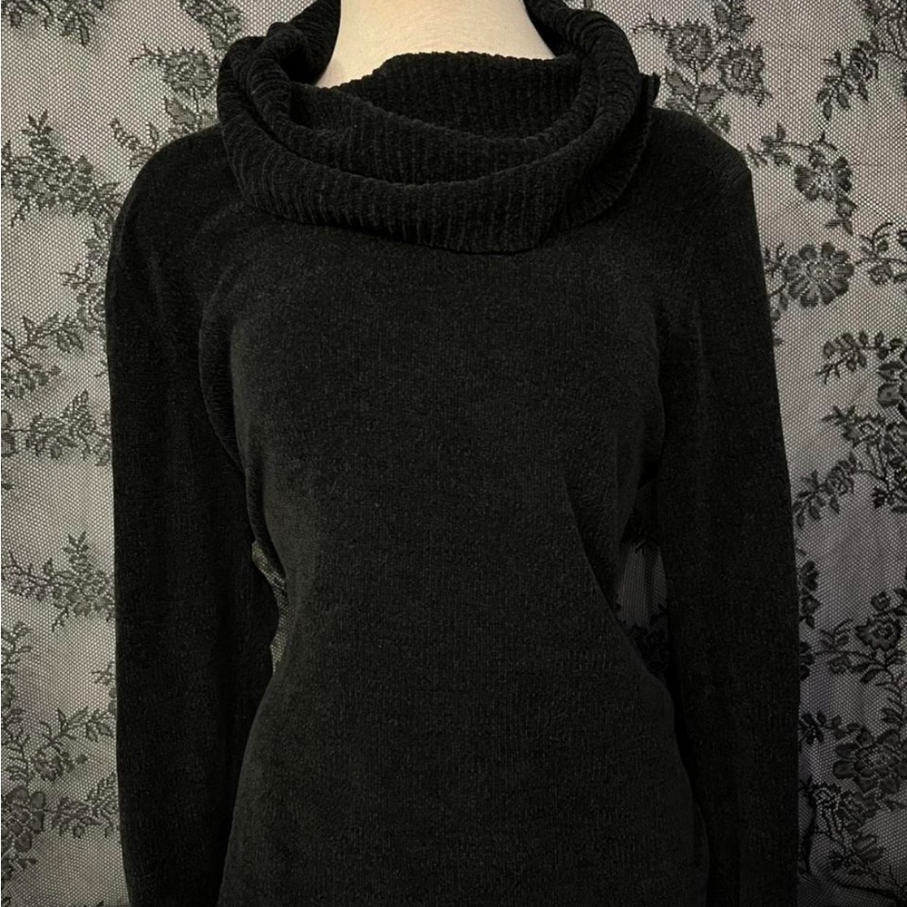 White Stag Black Cowl Neck Sweater